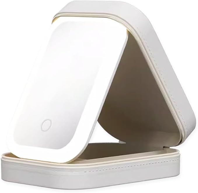Organizador de Maquiagem com Espelho LED